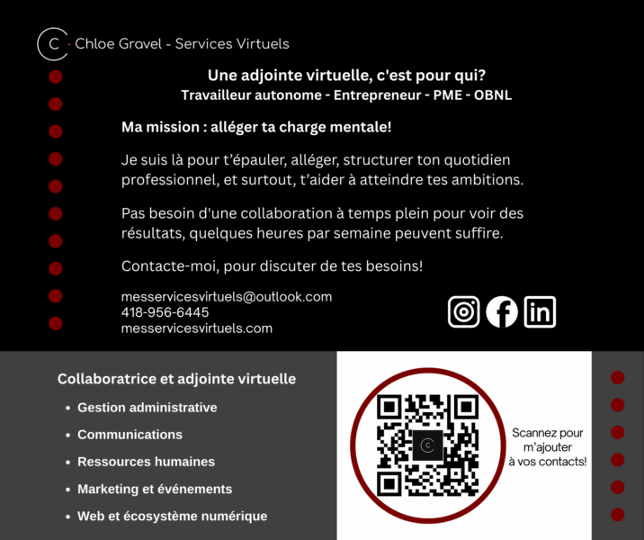 Chloe Gravel - Services virtuels